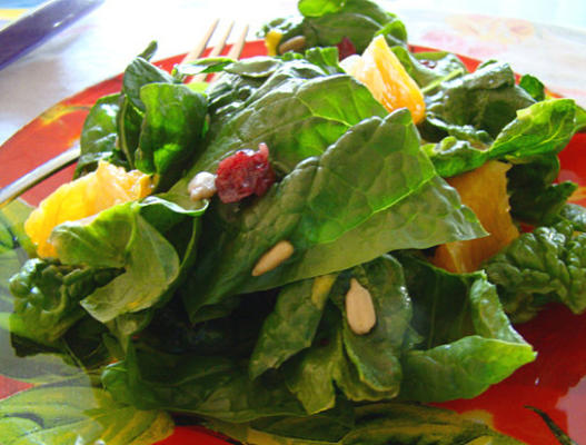 zonnebloem oranje spinazie salade