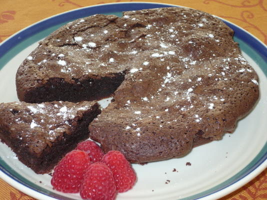 glutenvrije, flourless chocolate 'cake'