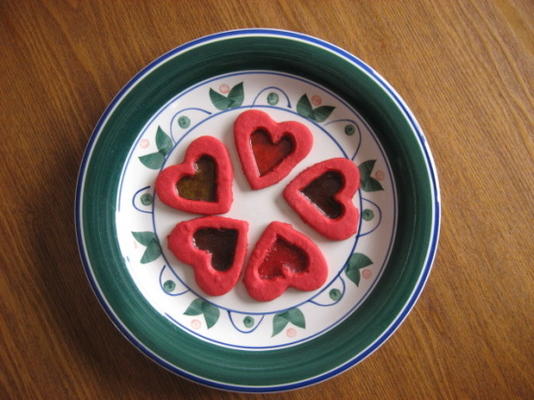 valentijn gebrandschilderd glas koekjes