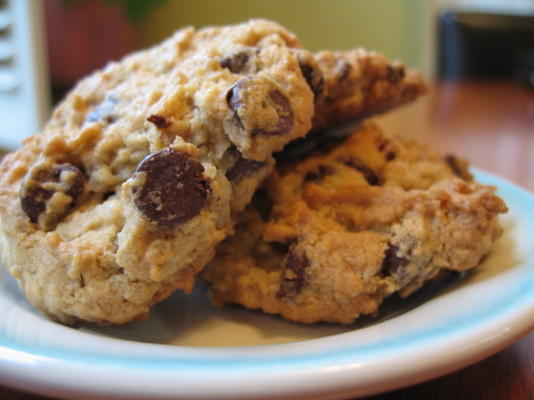 chocolate chip havermoutkoekjes (veganistisch of niet)