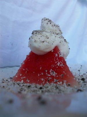 met sneeuw bedekte mount watermeloen-veroverd door - lekker -