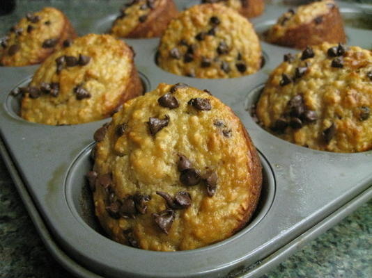 banaan havermout chocolade muffins