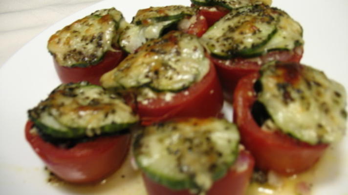 marmie's gebakken / gegrilde gevulde Griekse stijl tomaten