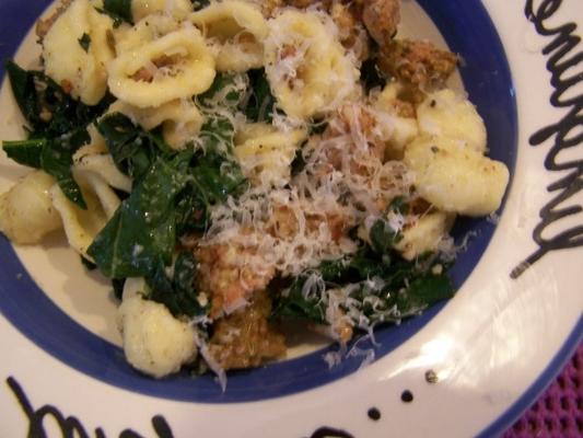 orecchiette met worst en greens