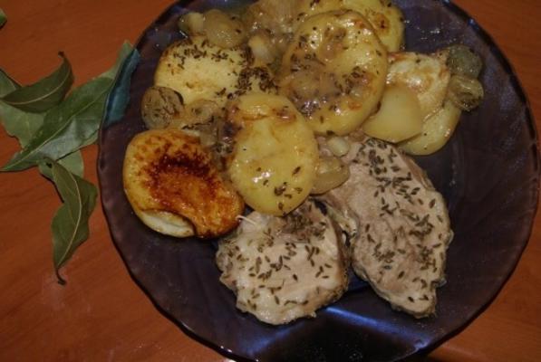 Maltees varkensvlees en aardappelen 
