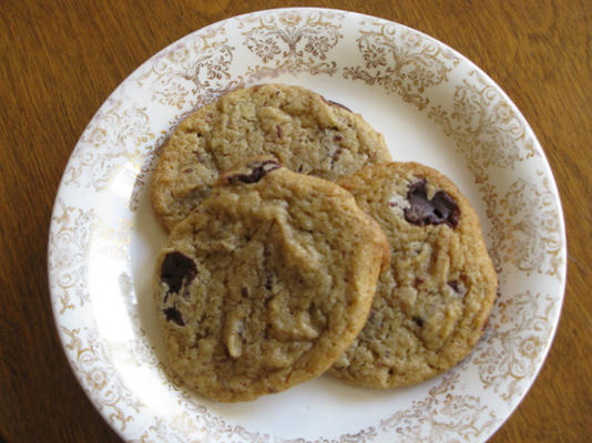 zachte n 'taaie veganistische chocoladekoekjes