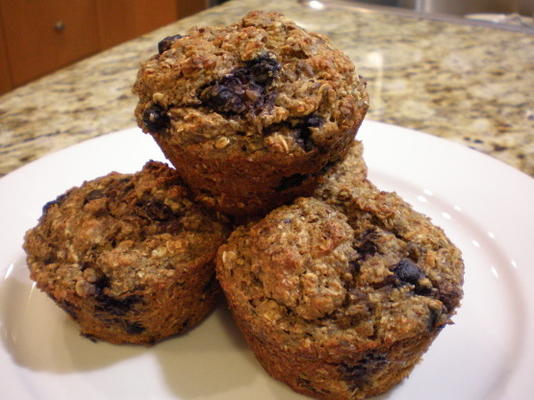 eiwitrijke blueberry-muffins met veel vezels