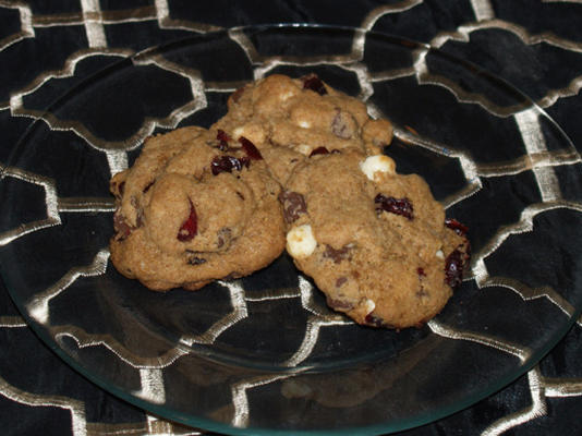 cranberry dubbele-chip cookies