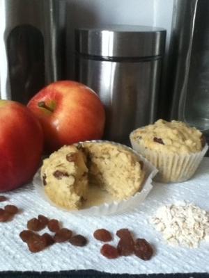 haver van Apple, rozijnen, muffins