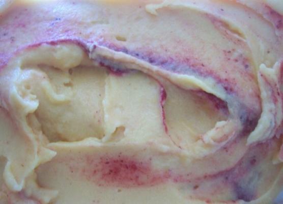 perzik en frambozensorbet