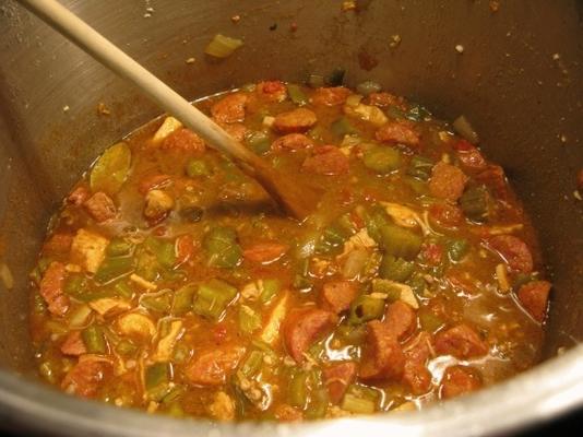 rho's chicken and sausage gumbo