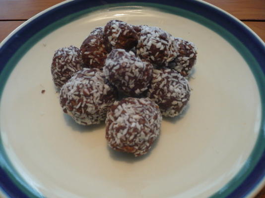 kokosnoot-oranje fudge truffels