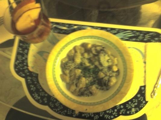 kruid gnocchi w / champignon roomsaus