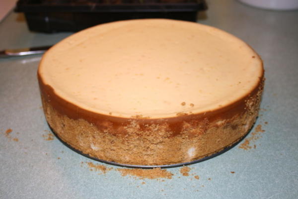 chocolade bedekte oranje cheesecake