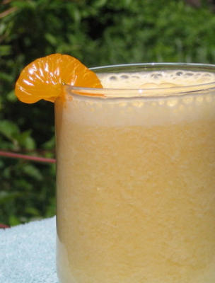 mandarijn, oranje yoghurt, smoothie / drankje