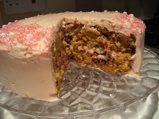 de roze gespikkelde taart van annie bell