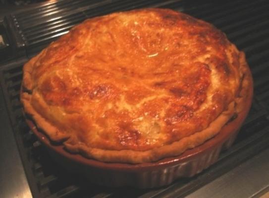 Zwitserse kaasquiche met champignons en uien