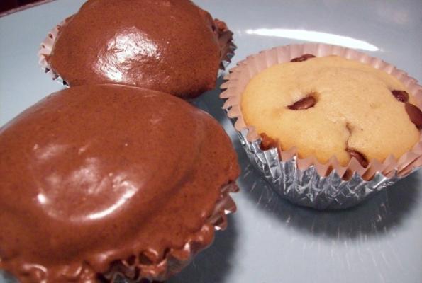 pindakaas cupcakes met chocoladeschilfers