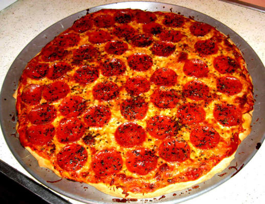 pat's heerlijke semi-zelfgemaakte Italiaanse pizza