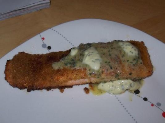 gemarineerde zalm met salmoriglio-saus