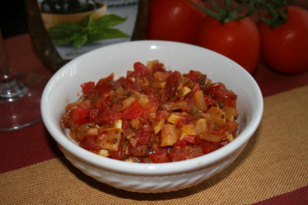 pittige groente bruschetta