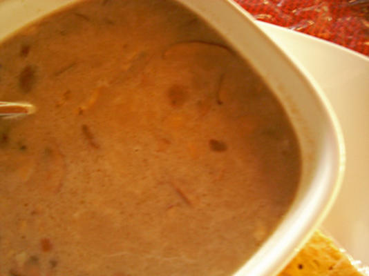 joey's cream of mushroom soup (veganistisch)