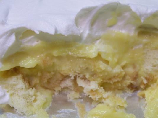 banaanpudding met mini-pondcake