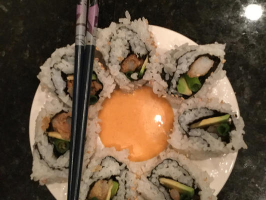knapperige garnalenbroodje - sushi