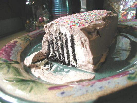 chocolade wafeltje ijs vak cake