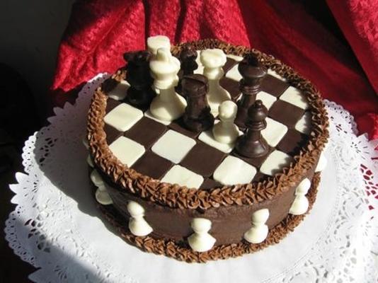 schaakbord cake