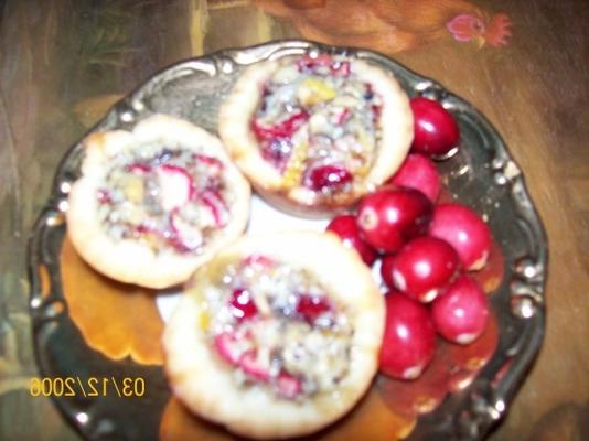 mini cranberry zandkoektaartjes