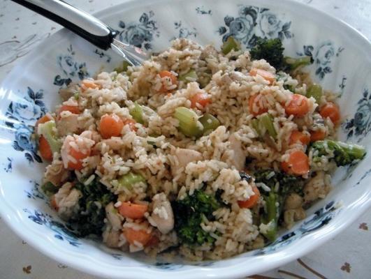 Kip, groenten en rijst van 30 minuten