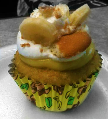 bananenpudding cupcakes (zoals het eigenlijke dessert!)