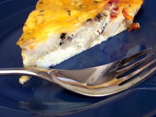 bloemkool en zongedroogde tomatenpastei / quiche