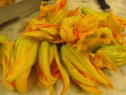 crema di fiori di zucca e zafferano