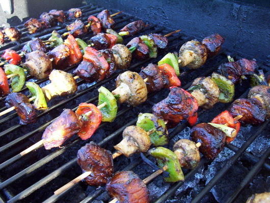 spiesde vijf spice pork (oamc) met groenten