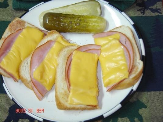 ham en kalkoensandwich