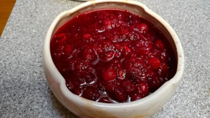 verse cranberry saus met mandarijn sinaasappelen