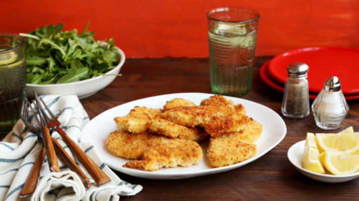 gefrituurde kip met snelle rucola-salade