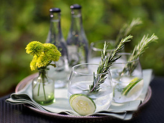 komkommer-rozemarijn gin en tonic