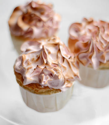 van nature roze meringue glazuur