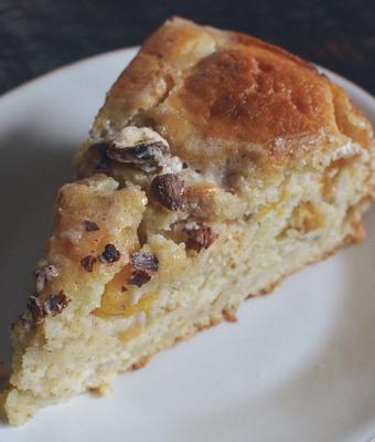 perzik yoghurt cake met kaneel glazuur