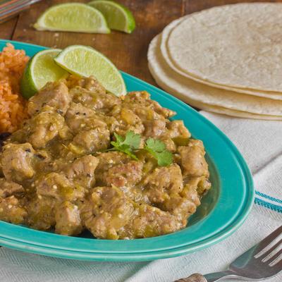 varkenshaas in tomatillo saus