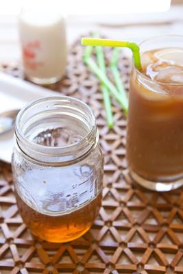 zelfgemaakte karamel koffie siroop