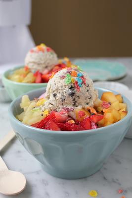 Koreaans geschoren ijsdessert