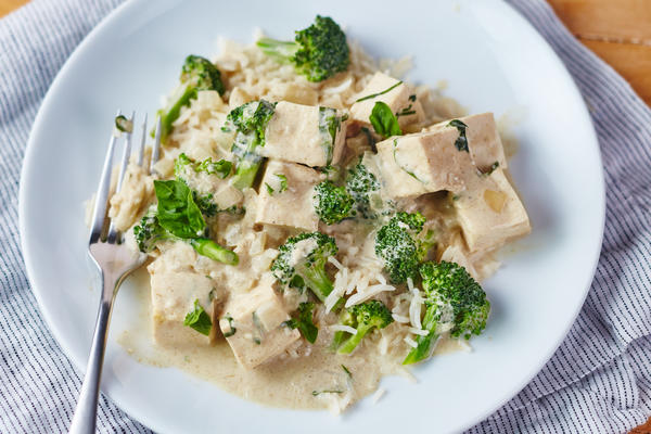 tofu en broccoli groene curry