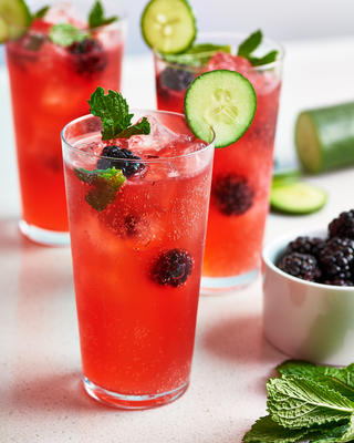 Blackberry and cucumber mule